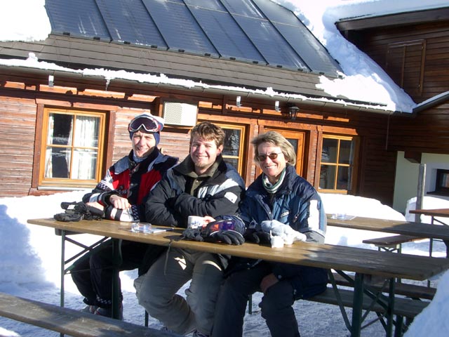 Ich, Markus und Mama beim Schutzhaus Teichh&uuml;tte, 1.002 m