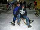 Andreas und Carmen bei der Bergstation des Magic-Mountain-Xpress