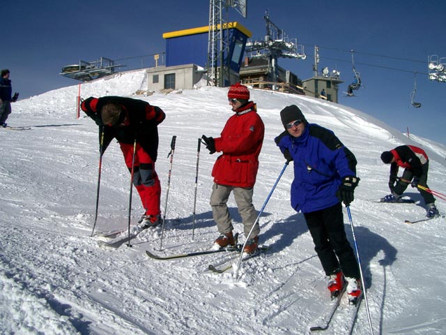 Michael, Christoph und Andreas bei der Bergstation der Gipfelbahn