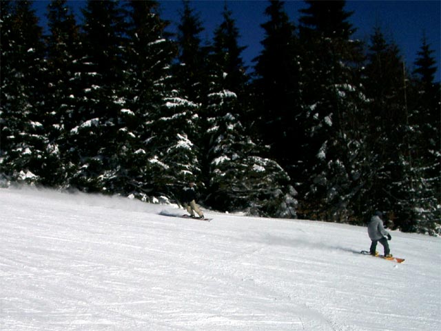 Markus und Farayi auf der Schneid-Abfahrt