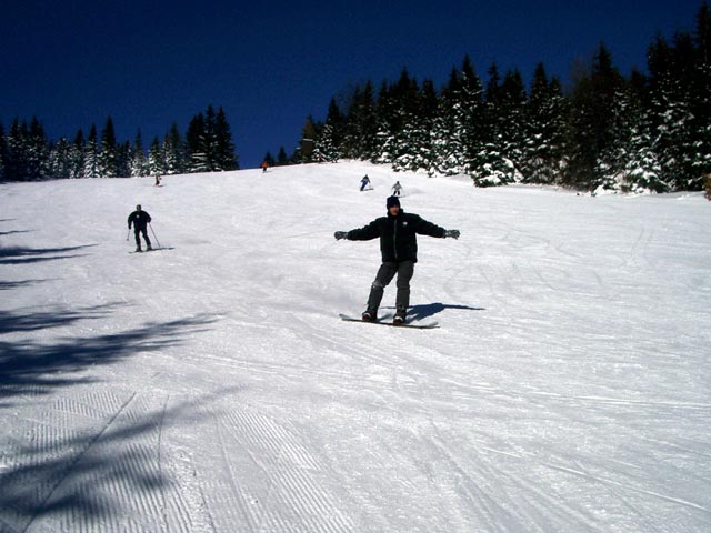 Ferenc auf der Schneid-Abfahrt