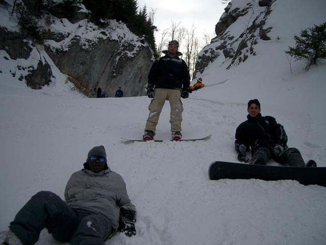 Farayi, Markus und Ferenc in der Heuriss-Klamm