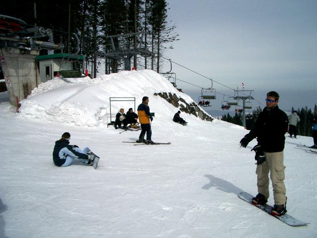 Markus bei der Bergstation des Vierersessellifts Hannesen II