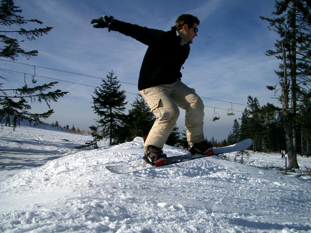 Markus neben der Piste 2a