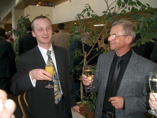 Christoph und Gerhard im Kulturcaf&eacute;