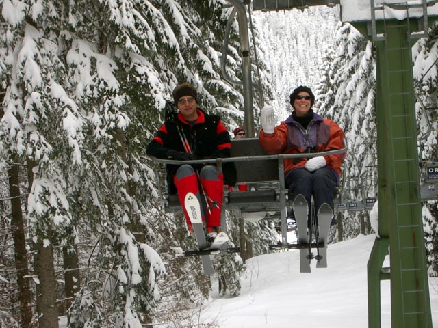 Michael und Claudia am Dreiersessellift Eibenkogel