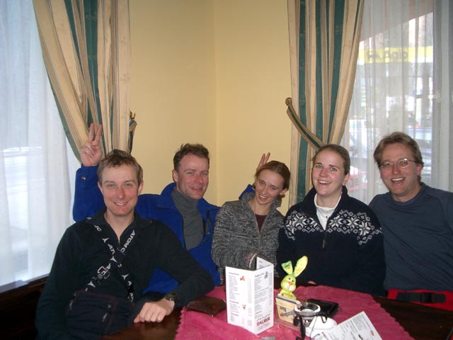 Ich, Andreas, Martina, Hellin und Michael im Café Daurer