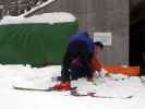 Andreas und Claudia bei der Bergstation des Schlepplifts Fuchswald II