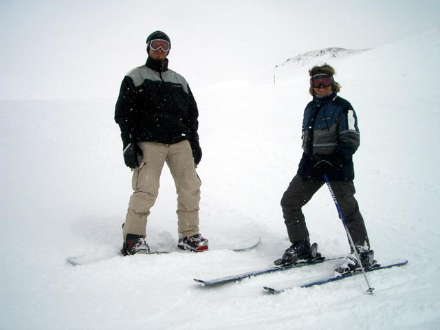 Markus und Mama auf der Piste 63 'Kanonenrohr' (10. Apr.)