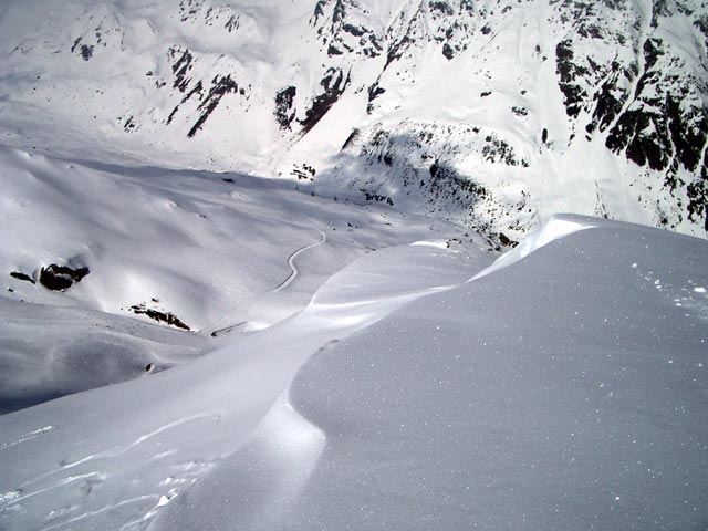 freies Gel&auml;nde bei der Gampenbahn (14. Apr.)