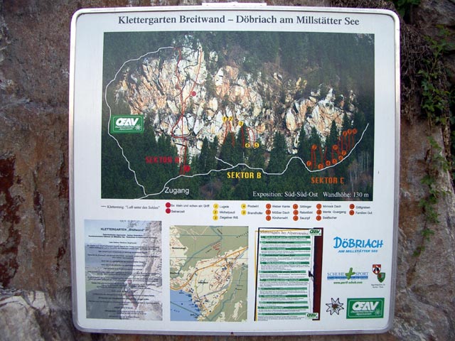 Infotafel 'Klettergarten Breitwand'