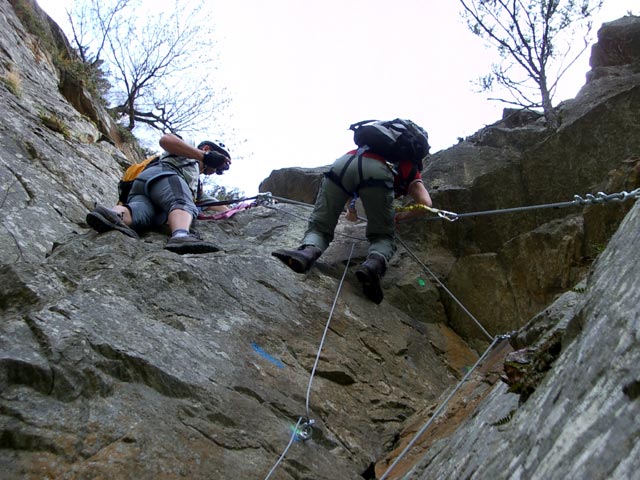 Axel und Carmen am Klettersteig Fallbach