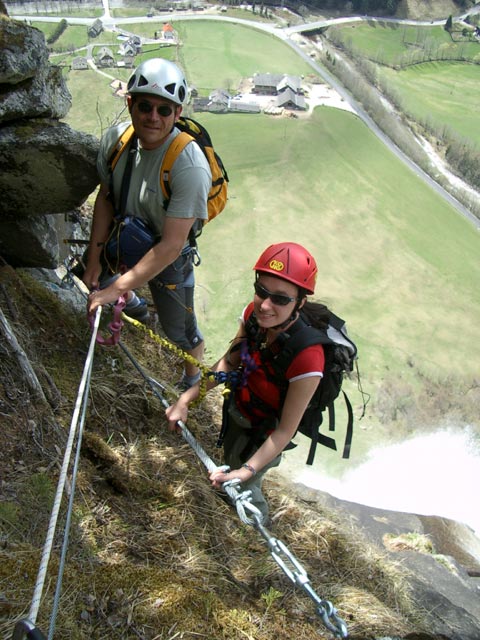 Axel und Carmen am Klettersteig Fallbach