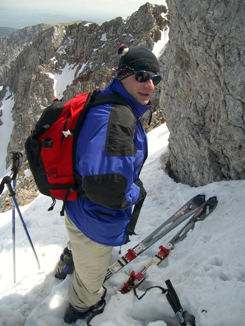 Andreas in der Einfahrt der Breiten Ries