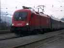 1116 184-1 mit OEC 15558 'Joseph Ressel' bei der Einfahrt in den Bahnhof Spital am Semmering (2. Apr.)