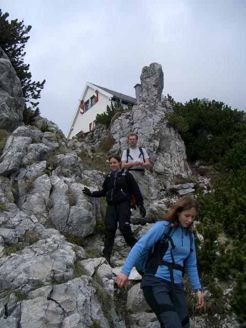 Naturfreundesteig: ?, Michael und Irene beim Ausstieg