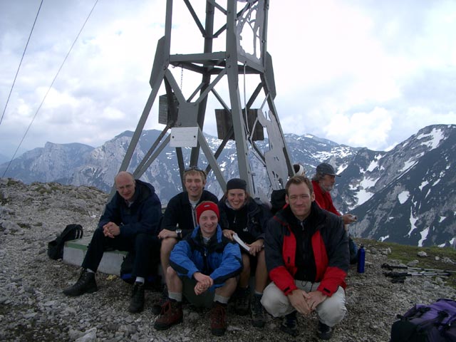 Ich, Christoph, Gudrun und Erich am Brunnkogel, 1.708 m (29. Mai)