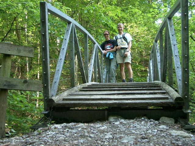 Carmen und ich auf der Bogenbr&uuml;cke