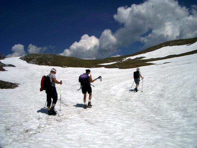 Gerhard, Gudrun und Christoph am Weg 655 (10. Juni)