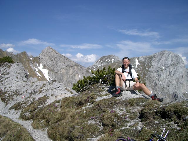 Ich zwischen der Riffl und Kreuzkogel (10. Juni)