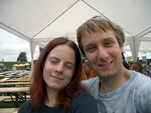 Daniela und ich bei der Country-B&uuml;hne