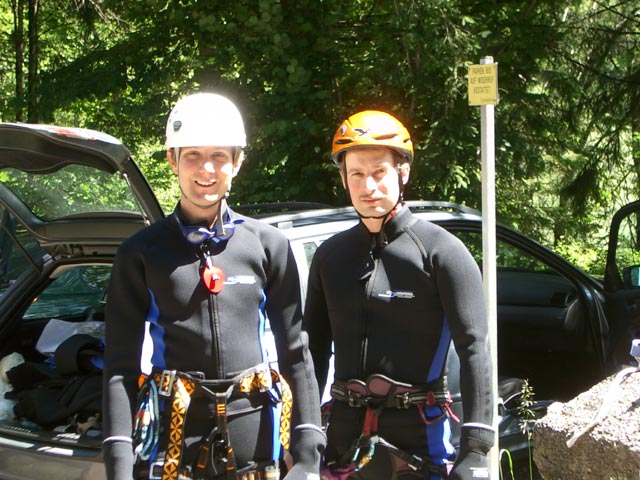 Ich und Erich beim Stausee oberhalb der Strubklamm (26. Juni)