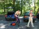 ? und ? beim Stausee oberhalb der Strubklamm (26. Juni)