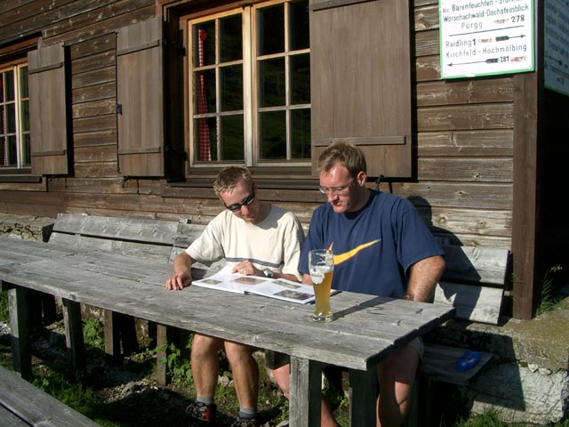 Ich und Erich bei der Hochm&ouml;lbingh&uuml;tte, 1.684 m (4. Juli)