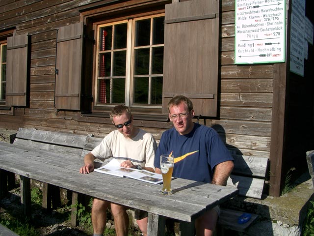 Ich und Erich bei der Hochm&ouml;lbingh&uuml;tte, 1.684 m (4. Juli)