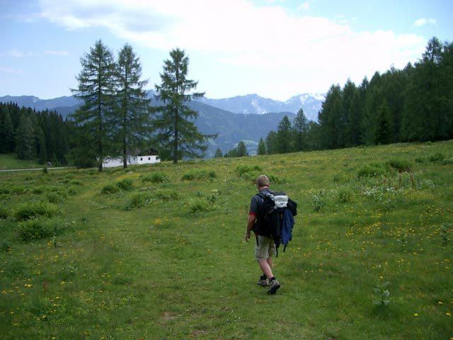 Erich auf der Edtbauernalm, 1.380 m (5. Juli)