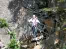 Klettersteig Fallbach: Georg auf der Seilbrücke (12. Juli)