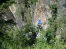 Klettersteig Fallbach: Reinhard auf der Seilbrücke (12. Juli)