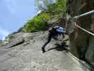 Klettersteig Fallbach: Reinhard im oberen Teil (12. Juli)