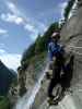 Klettersteig Fallbach: Reinhard im oberen Teil (12. Juli)