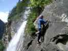 Klettersteig Fallbach: Reinhard im oberen Teil (12. Juli)