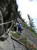 Klettersteig Fallbach: Reinhard im oberen Teil (12. Juli)