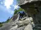 Klettersteig Fallbach: Reinhard im oberen Teil (12. Juli)