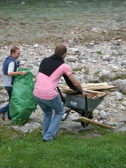 Gernot und Daniel im Wildwasserzentrum Wildalpen (24. Juli)