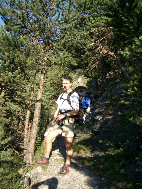 Ich auf Weg 631 zwischen Zams und Peterstal (30. Juli)