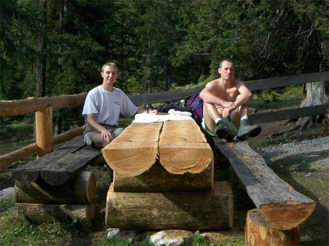 Ich und Erich bei der Unterlochalph&uuml;tte (30. Juli)