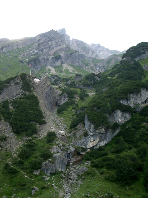Materialseilbahn Muttekopfh&uuml;tte (31. Juli)