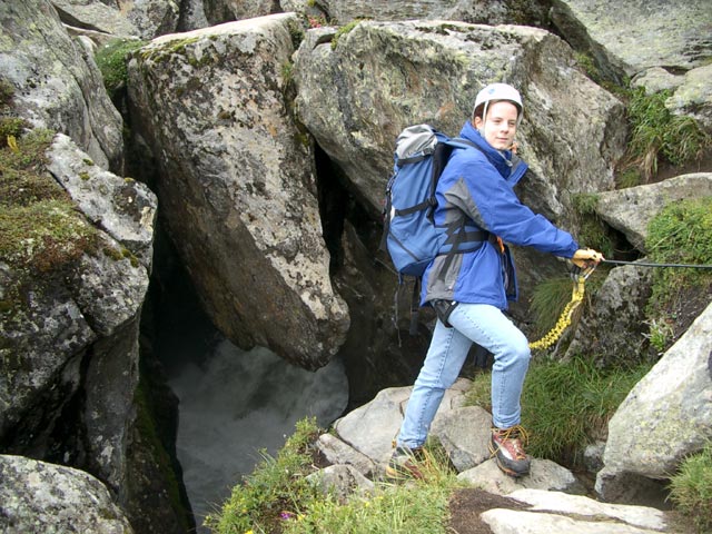 H&ouml;llenrachen: Daniela beim Einstieg (7. Aug.)