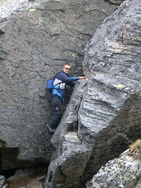 Glungezer Klettersteig: zwischen drittem und viertem Abschnitt