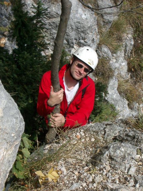 Unterer Turnerbergsteiger-Steig: Andreas in der 1. Seill&auml;nge
