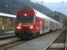 E 1809 'Nationalpark Gesäuse' bei der Einfahrt in den Bahnhof Admont (29. Aug.)