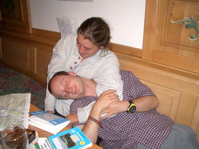 Christoph und Gudrun in der Klippitzt&ouml;rlh&uuml;tte, 1.642 m (3. Sep.)