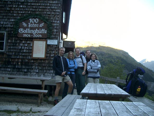 Ich, Irene, Hans-Peter, Alexander und Daniela bei der Gollingh&uuml;tte, 1.641 m (18. Sep.)