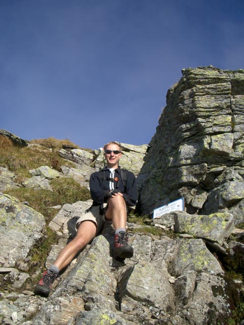 Ich an der Abzweigung zum S&uuml;dgrat der Hochwildstelle (19. Sep.)