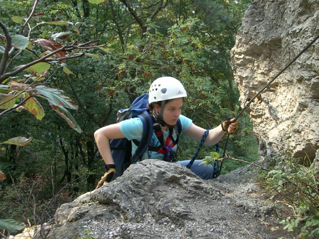 Daniela nach dem kleinen &Uuml;berhang