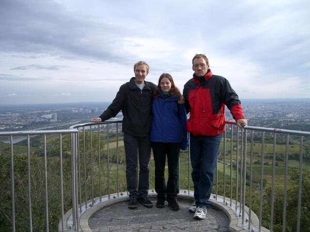 Ich, Daniela und Erich am Kahlenberg